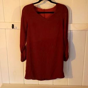 🔥XS Charlotte Russe maroon dress with peep shoulders
